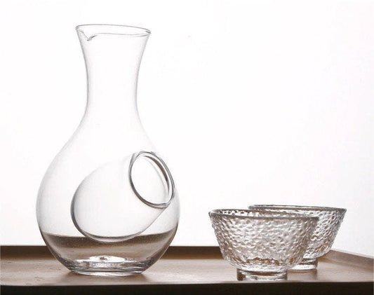 Japanese Wine Decanter | Decanter Set | Carafe | Sake Set | Ice Chiller Pocket | Sake Decanter | Wine Decanter | Carafe Set | Barware