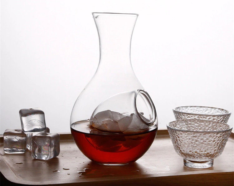 Japanese Wine Decanter | Decanter Set | Carafe | Sake Set | Ice Chiller Pocket | Sake Decanter | Wine Decanter | Carafe Set | Barware