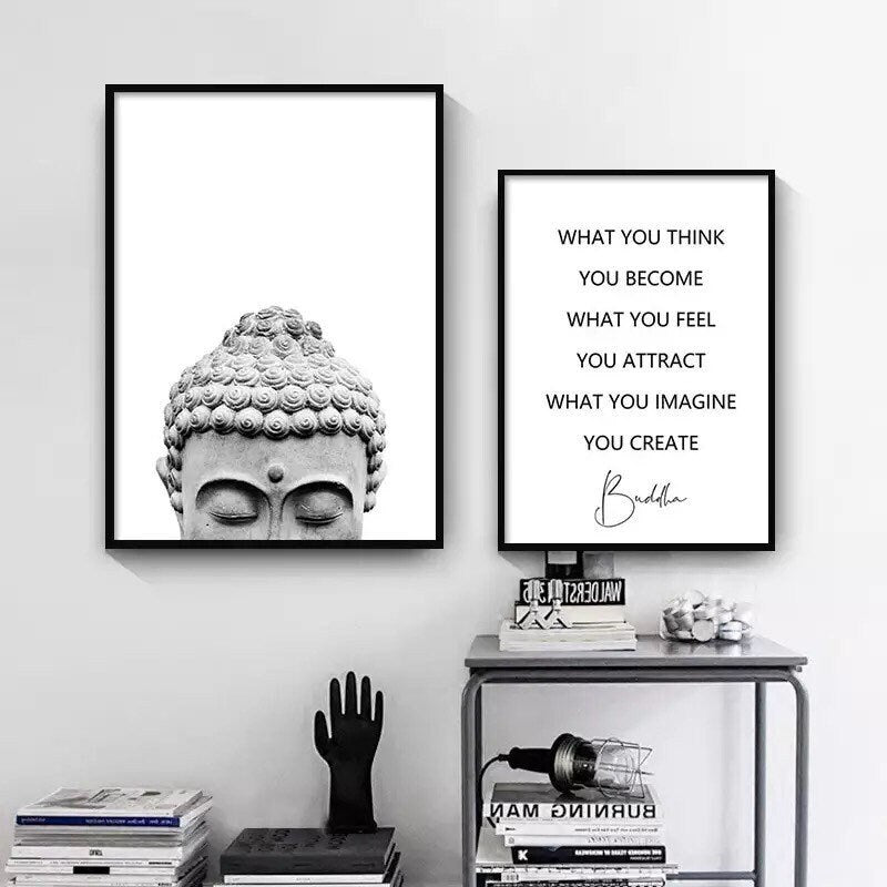 Buddha Wall Art | Buddha Canvas Print | Zen Wall Art | Zen Canvas Print | Wall Decor | Buddha Quotes | Wall Art Canvas | 2-Piece Set