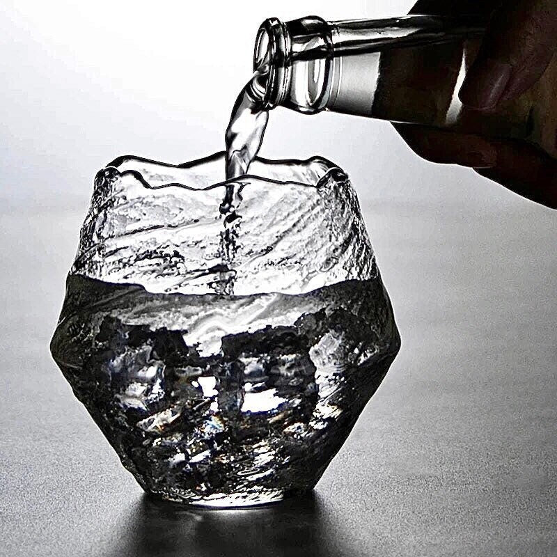 Frosted Whiskey Glass, Rippled Whiskey Glass Set, Liquor Glasses, Unique Barware Set, Gifts For Her, Gifts for Him