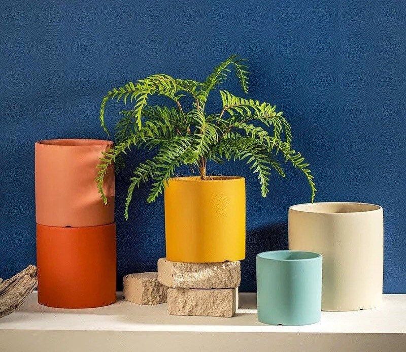 Luxe Planter with Drainage | Planter Pot | Succulent Pots | Large Indoor Planter | Drainage Tray | 9 Colors | 3 - 7.8 Inch Planters
