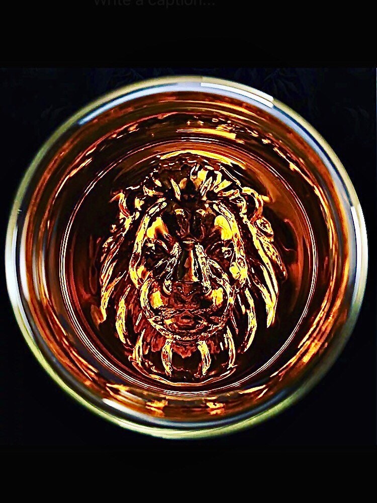 Lion Whiskey Glass, 3D Whiskey Glass, Unique Whiskey Glass, Unique Gifts For Him, Barware Set, Groomsmen Gift