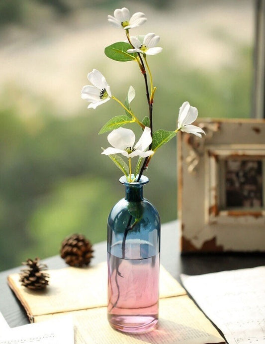 Minimalist Glass Bud Vases, Bud Vase Set, Wedding Decor, Ombré Glass Vases, Modern Vase Set, Amber, Blue, Pink, Green, Mother's Day Gift