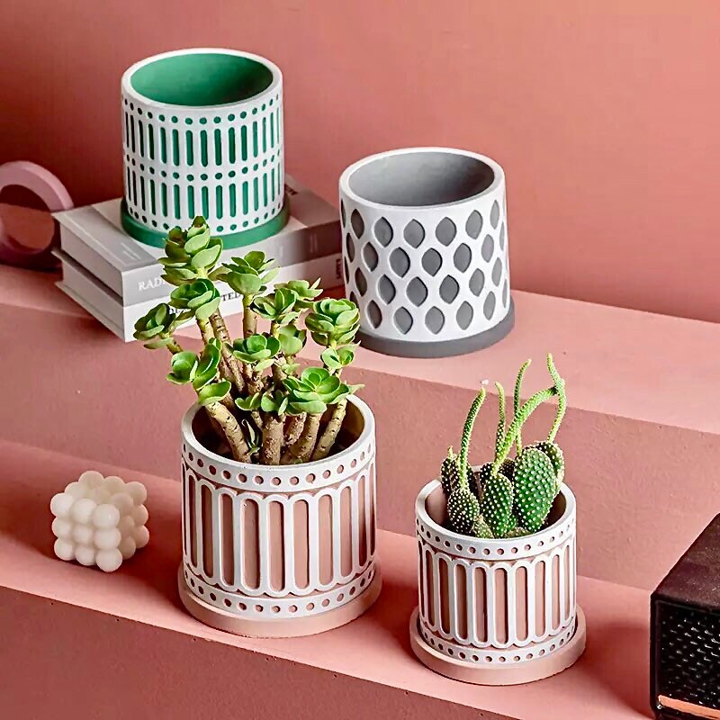 Color Pop Planter Pot with Drainage | Colorful Plant Pots | Indoor Planter | Drainage Tray | 3 Pastel Colors | 4 Inch | 6 Inch Planter