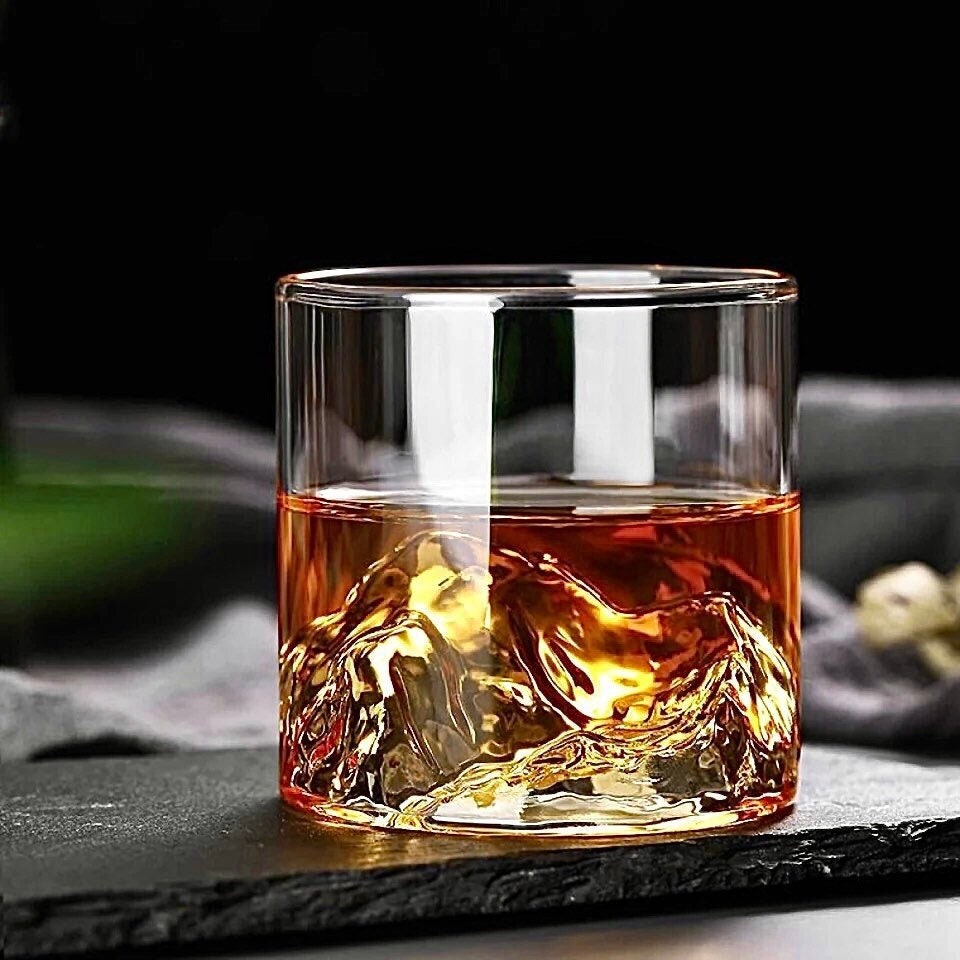 Highball Whiskey Glasses, Mountain Whiskey Glass Set, Whiskey Glass, Scotch Glasses, Barware Set, Groomsmen Gift, Gifts For Him