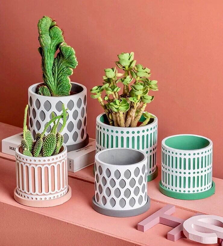 Color Pop Planter Pot with Drainage | Colorful Plant Pots | Indoor Planter | Drainage Tray | 3 Pastel Colors | 4 Inch | 6 Inch Planter