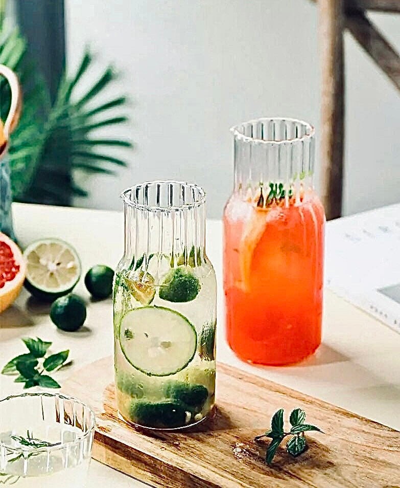 Bedside Carafe, Carafe Set, Bedside Water Carafe, Tumbler, Carafe and Glass Set, 2-Piece Set, 400ml, 570ml, Gift Set
