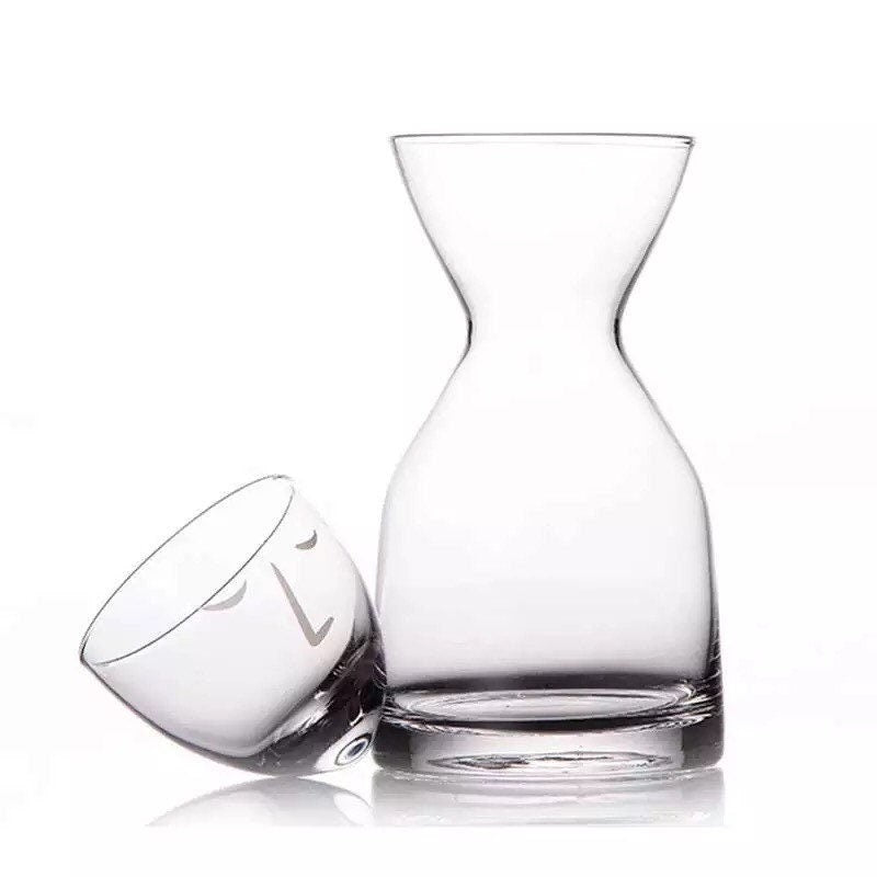 Green Bedside Carafe and Glass Set, Carafe Set, Water Carafe, Carafe Gift Set, 2-Piece Carafe Set, 800ml, Gift Set, Christmas Gifts