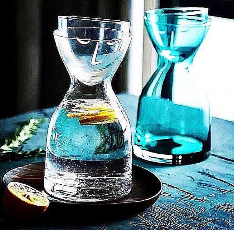 Bedside Carafe and Glass Set, Carafe Set, Water Carafe, Carafe Gift Set, 2-Piece Carafe Set, 800ml, Gift Set, Christmas Gifts