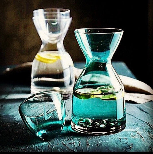 Green Bedside Carafe and Glass Set, Carafe Set, Water Carafe, Carafe Gift Set, 2-Piece Carafe Set, 800ml, Gift Set, Christmas Gifts