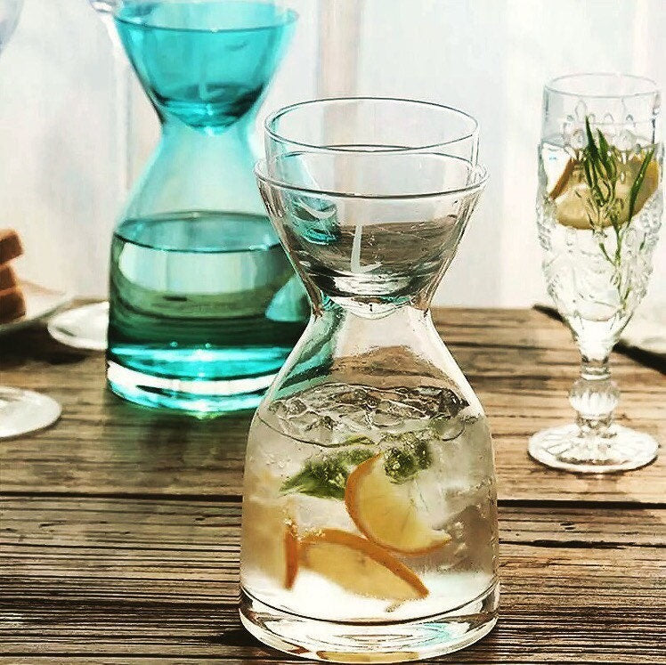 Bedside Carafe and Glass Set, Carafe Set, Water Carafe, Carafe Gift Set, 2-Piece Carafe Set, 800ml, Gift Set, Christmas Gifts