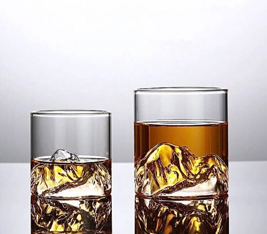 Mountain Whiskey Glass, Whiskey Glass Set, Rocks Whiskey Glass, Barware Set, Unique, Cocktail Glasses, Gifts For Him, Groomsmen Gift