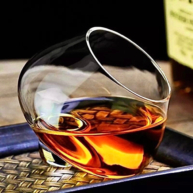 Spinning Whiskey Glass, Rotating Wine Glasses, Wine Glass Set, Liquor Glass Set, Unique Barware Set, Gifts For Him, Gifts For Her