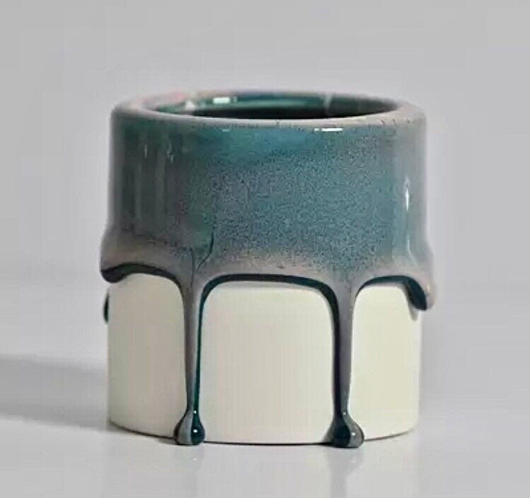 Cake Planter Pot with Drainage, Unique Plant Pots, Gradient Plant Pots, Succulent Planter, Plant Pots with Tray, 4 inch, White, Blue, Green