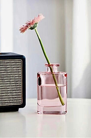 Minimalist Glass Bud Vases, Bud Vase Set, Amber Glass Vase, Vase Decor, Stained Glass Vases, Pink, Green, Cobalt Blue, Grey, Wedding Decor