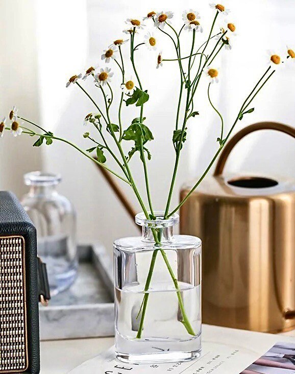 Minimalist Glass Bud Vases, Bud Vase Set, Clear Glass Vases, Mini Bud Vase, Clear Glass Vases, Wedding Vase Decor