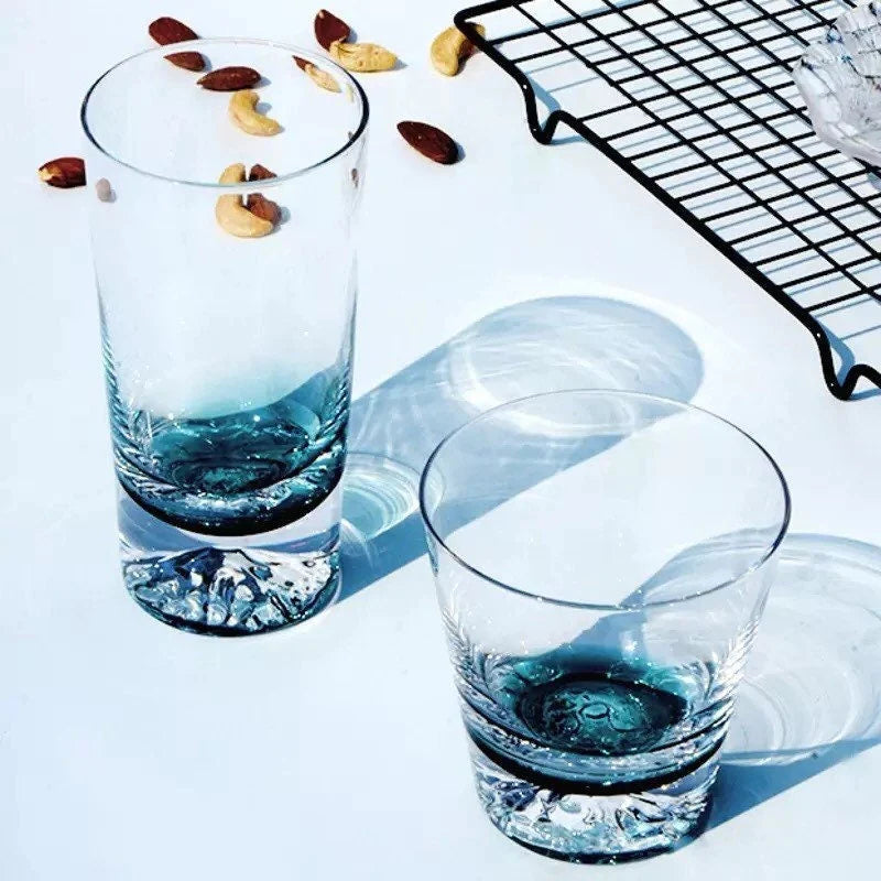 Mountain Whiskey Glass, Whiskey Glass Set, Unique Rocks Whiskey Glass, Whiskey Glasses, Barware Set, Gifts For Him, 300ml