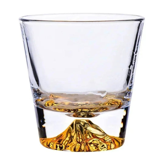 Gold Mountain Whiskey Glass, Whiskey Glass Set, Unique Rocks Whiskey Glass, Whiskey Glasses, Barware Set, Gifts For Him, 300ml