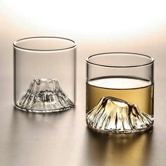 Volcano Whiskey Glass, Mountain Whiskey Glasses, Rocks Whiskey Glass, Unique Barware, Unique Gifts For Him, Christmas Gifts