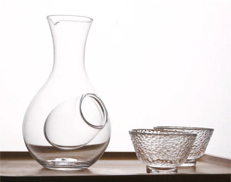 Japanese Wine Decanter | Decanter Set | Carafe | Sake Set | Ice Chiller Pocket | Sake Decanter | Wine Decanter | Carafe Set | Barware