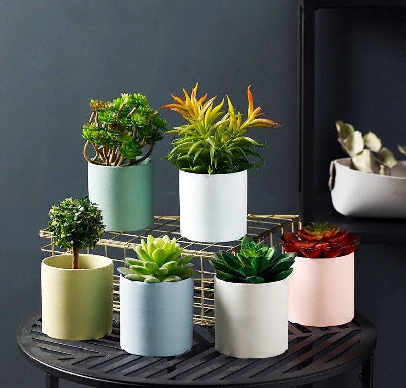 Modern Plant Pot with Drainage | Minimalist | Succulent Pot | Planter Pots | Indoor Planter | Drainage Tray | 16 Luxe Colors | 3 - 7 Inch