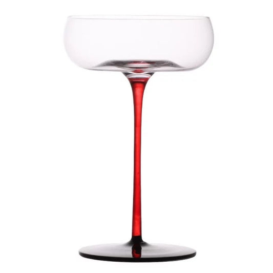 Red Coupe Cocktail Glass, Unique Cocktail Glasses, Red Cocktail Glass, Barware Set, Unique Barware, Gifts For Her, Wedding, Christmas