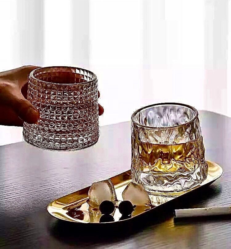 Unique Whiskey Glasses, Whiskey Glass Set, Whiskey Glass, Cocktail Glasses, Spinning, Scotch Glass, Barware Set, Gifts For Him