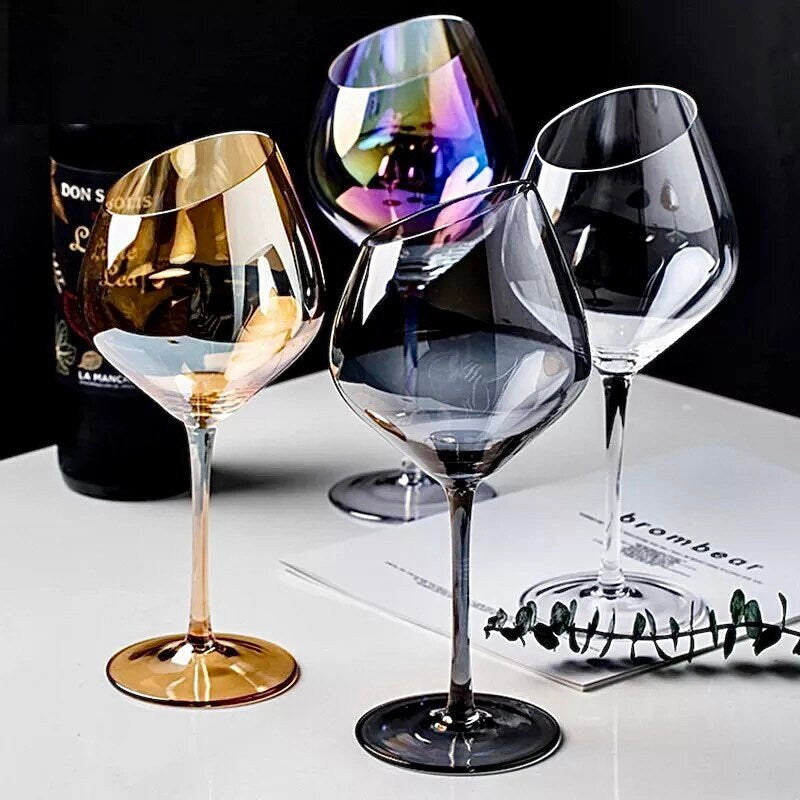 Amber Wine Glass, Rainbow Wine Glasses, Unique Wine Glasses, Barware Set, Unique, Cocktail Glasses, Gifts For Her, Wedding Gift, Christmas