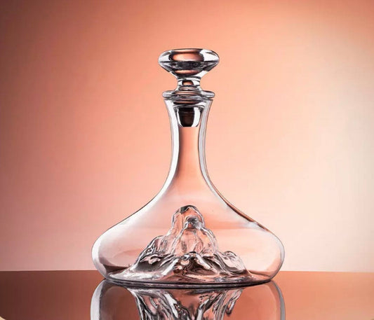 The Mountain Decanter, Wine Decanter, Glass Liquor Decanter, Cocktail Decanter, Carafe & Stopper, Unique Gifts, Gifts For Her, Gifts For Him