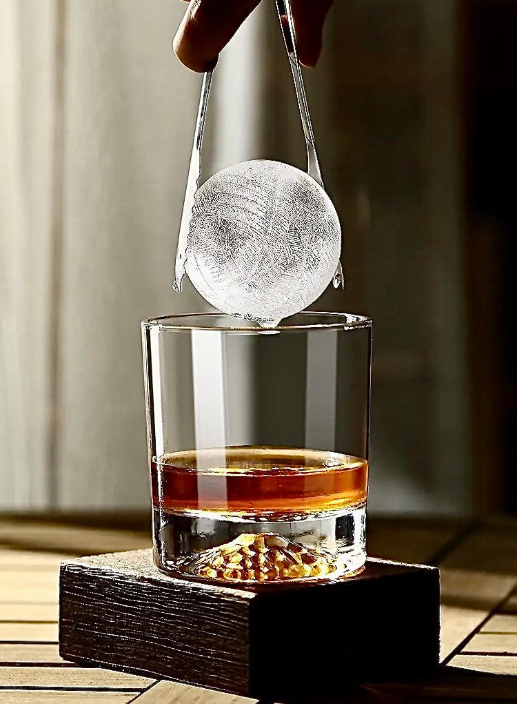 Volcano Whiskey Glass Set, Mountain Whiskey Glass, Gift Set, Groomsmen, Wedding, Anniversary, Father’s Day Gift